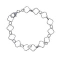 Sterling Silver Clover Design Link Bracelet