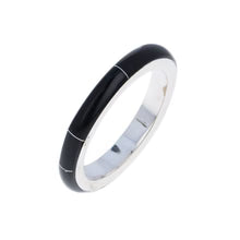 Sterling Silver Onyx Stacking Band