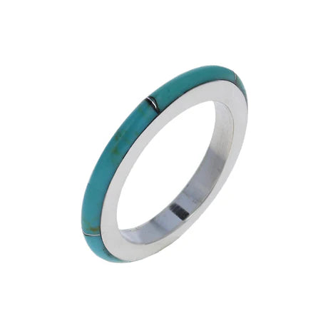 Sterling Silver Turquoise Band Ring