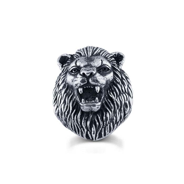 Sterling Silver Large Lion's Head Ring
