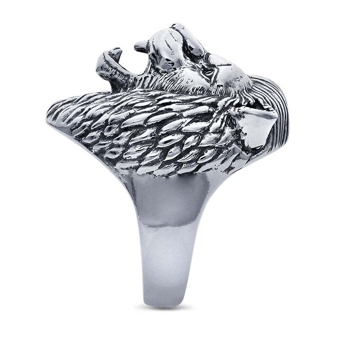 Sterling Silver Large Lion's Head Ring