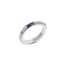 Sterling Silver White Howlite Stacking Band