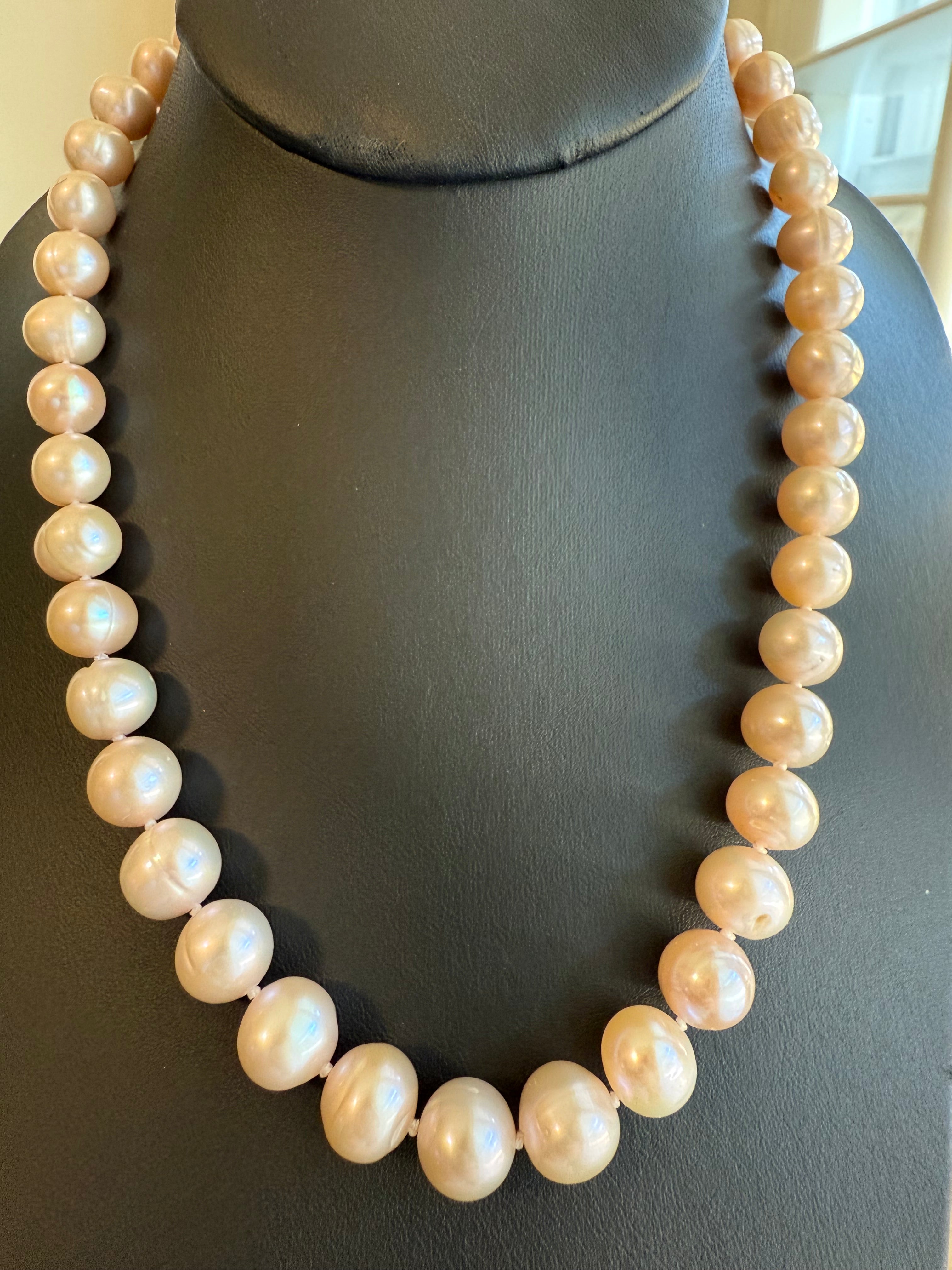 9mm Pink Cultured Pearl Necklace and 7mm Pink Pearl Stud Earrings Set