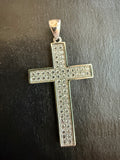 1.25" Sterling Silver CZ Cross Pendant SZP75
