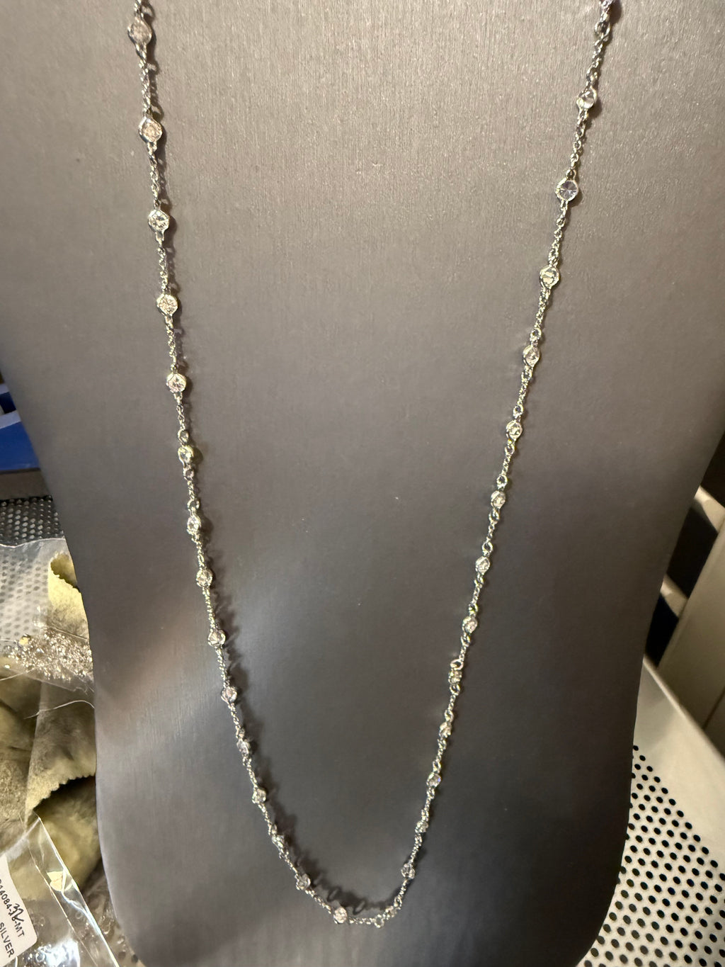 36-Inch Sterling Silver CZ by the Yard