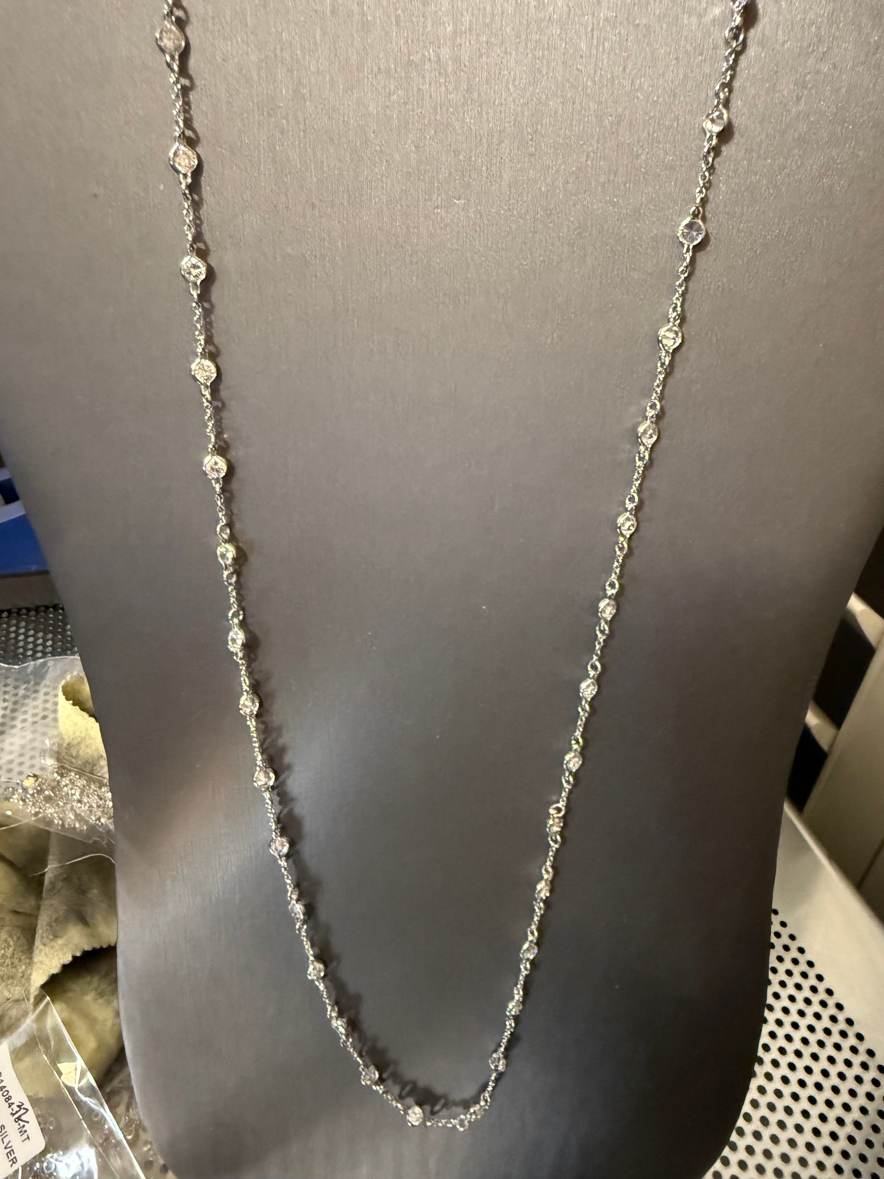36-Inch Sterling Silver CZ by the Yard