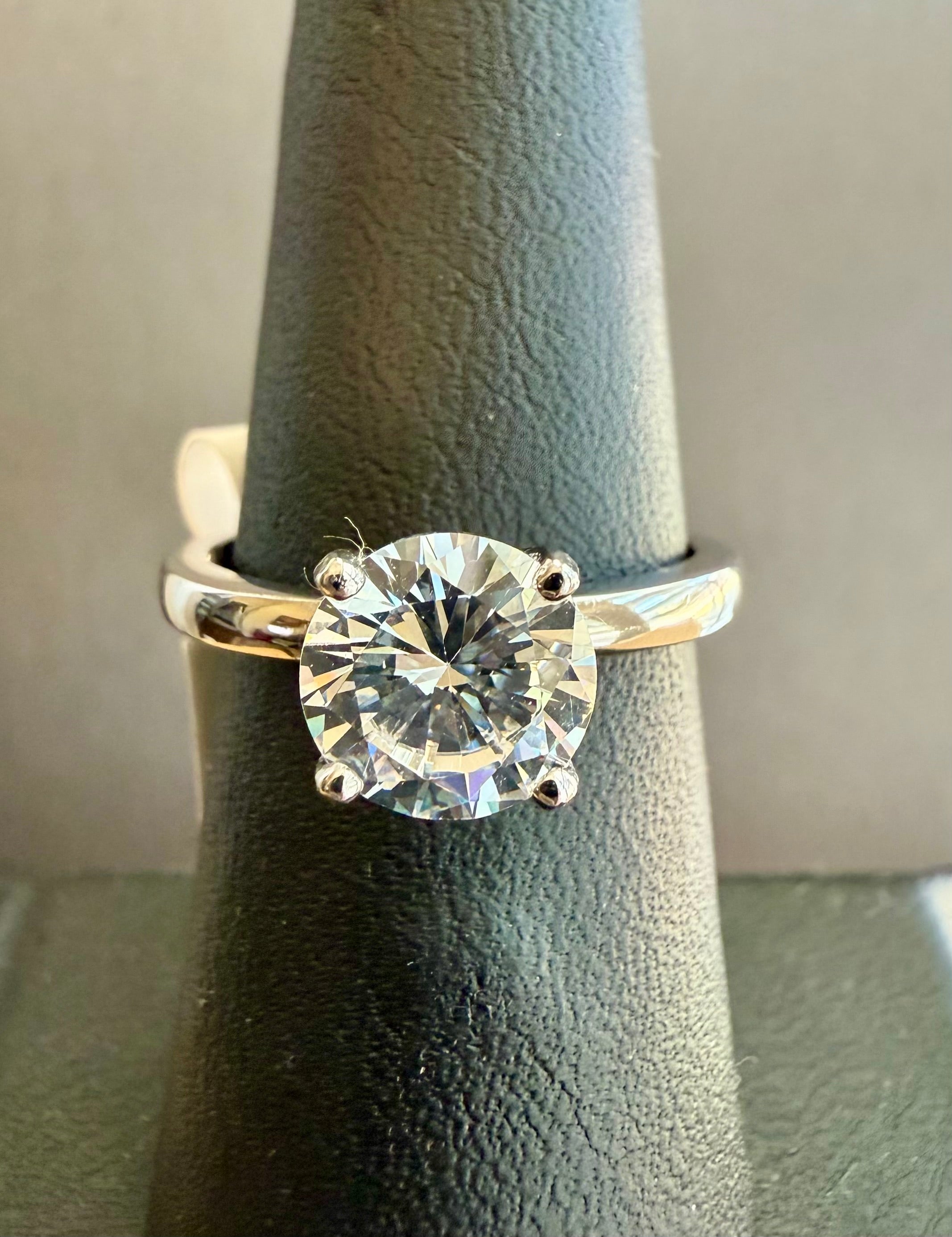 Sterling Silver 1.25 Carat CZ Solitaire Ring