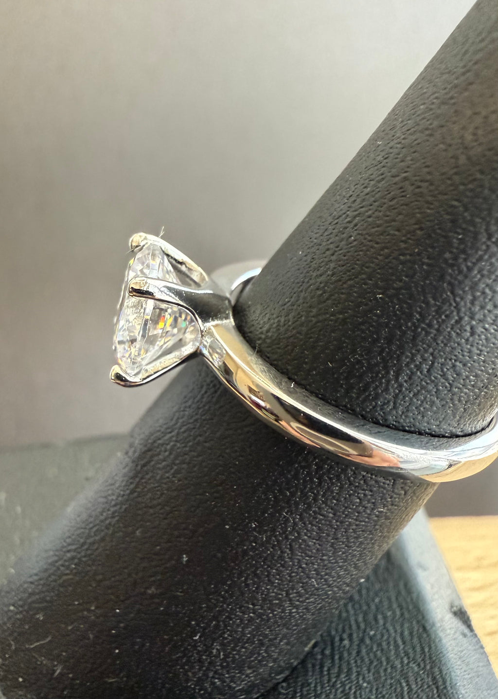 Sterling Silver 1.25 Carat CZ Solitaire Ring