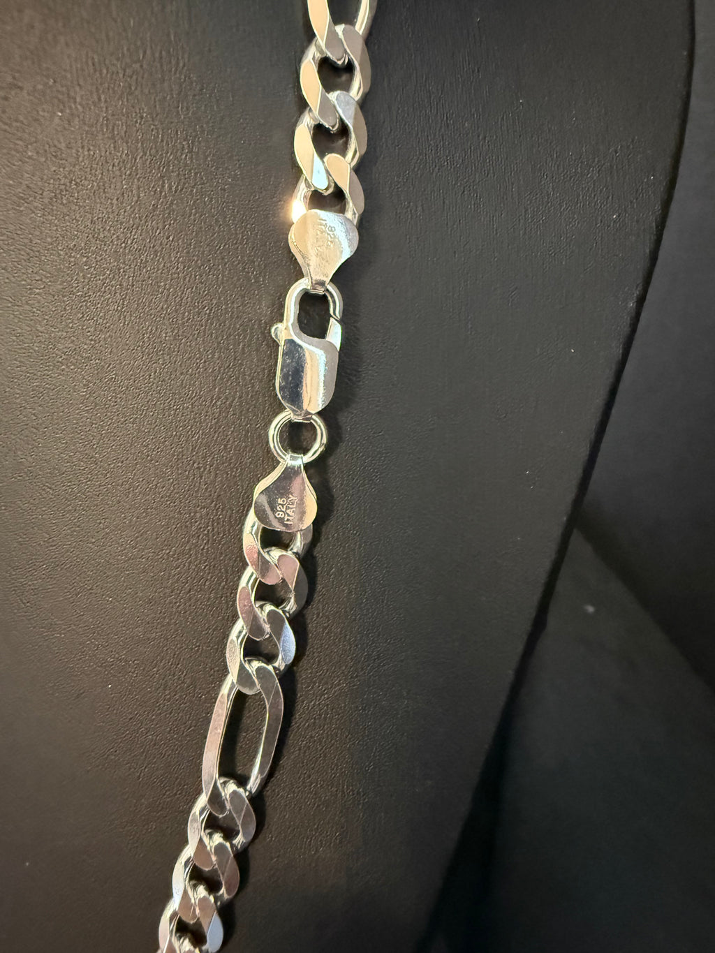Heavyweight 20-inch Sterling Silver Figaro Chain for Men