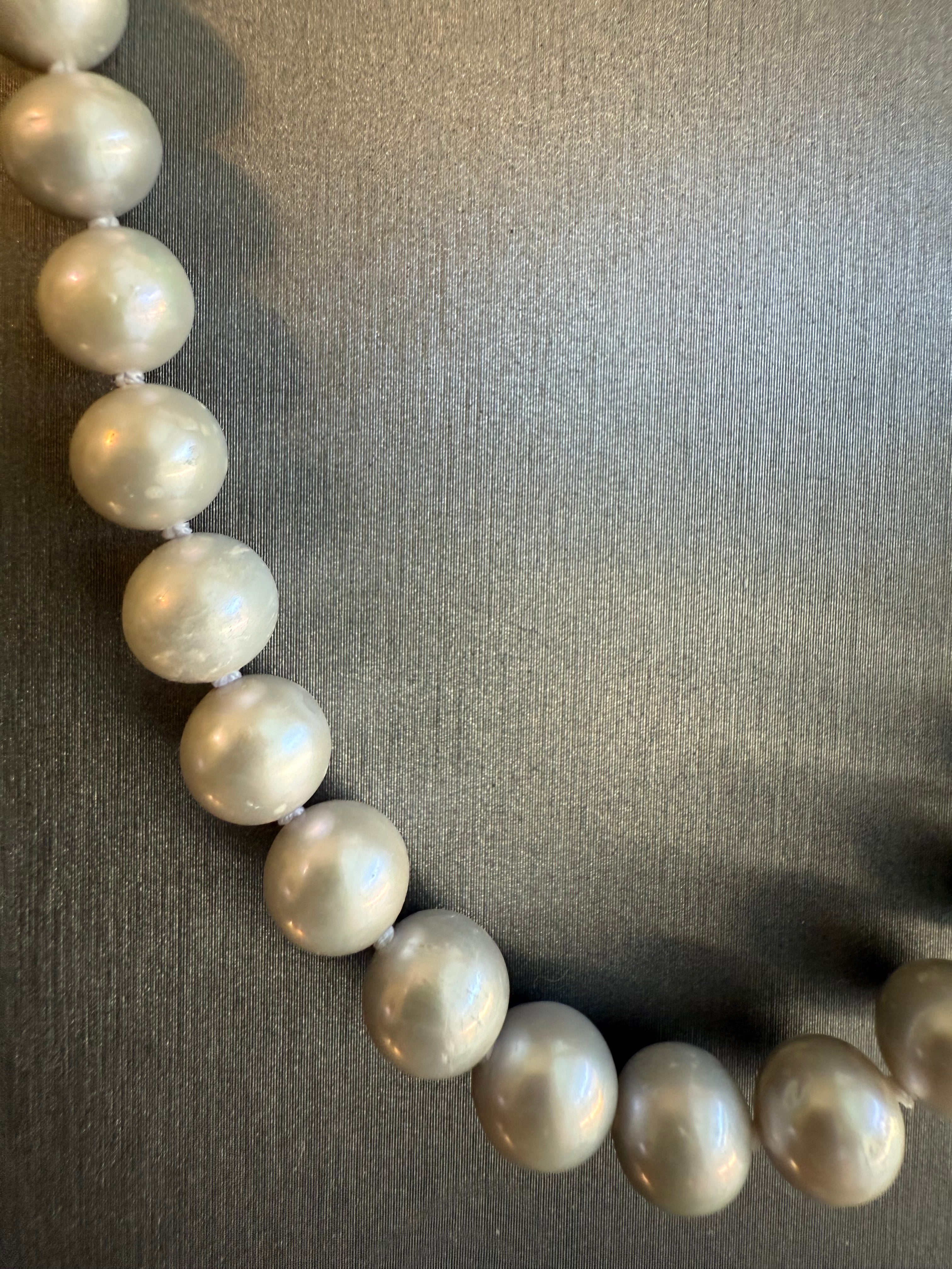 16" Freshwater Gray Pearl Necklace, 7.5" Stretch Bracelet, and Button Pearl Earrings Set