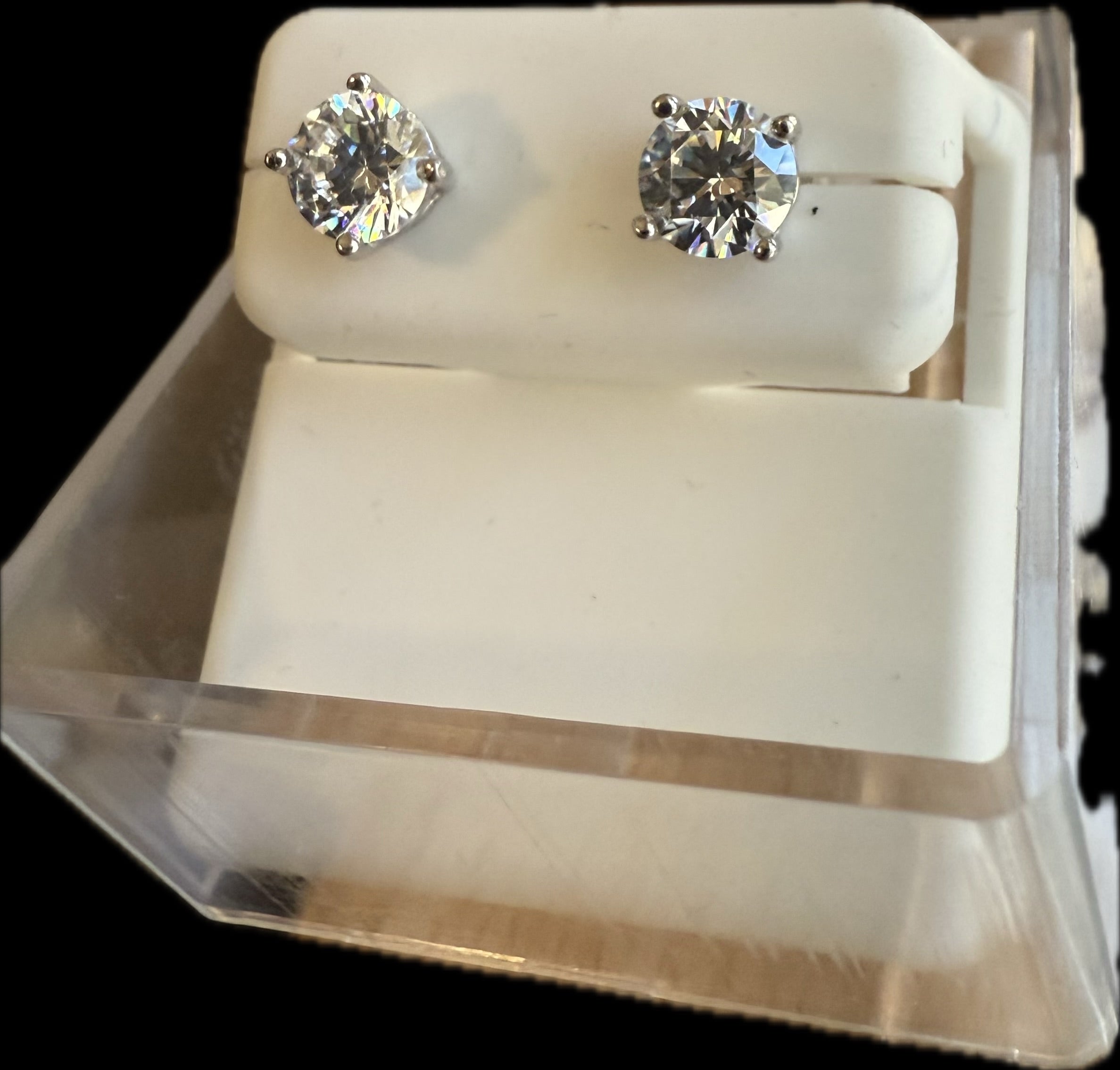 6mm Solitaire CZ Stud Earrings