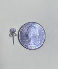 2mm Freshwater Cultured White Pearls with Sterling Silver Back and Post