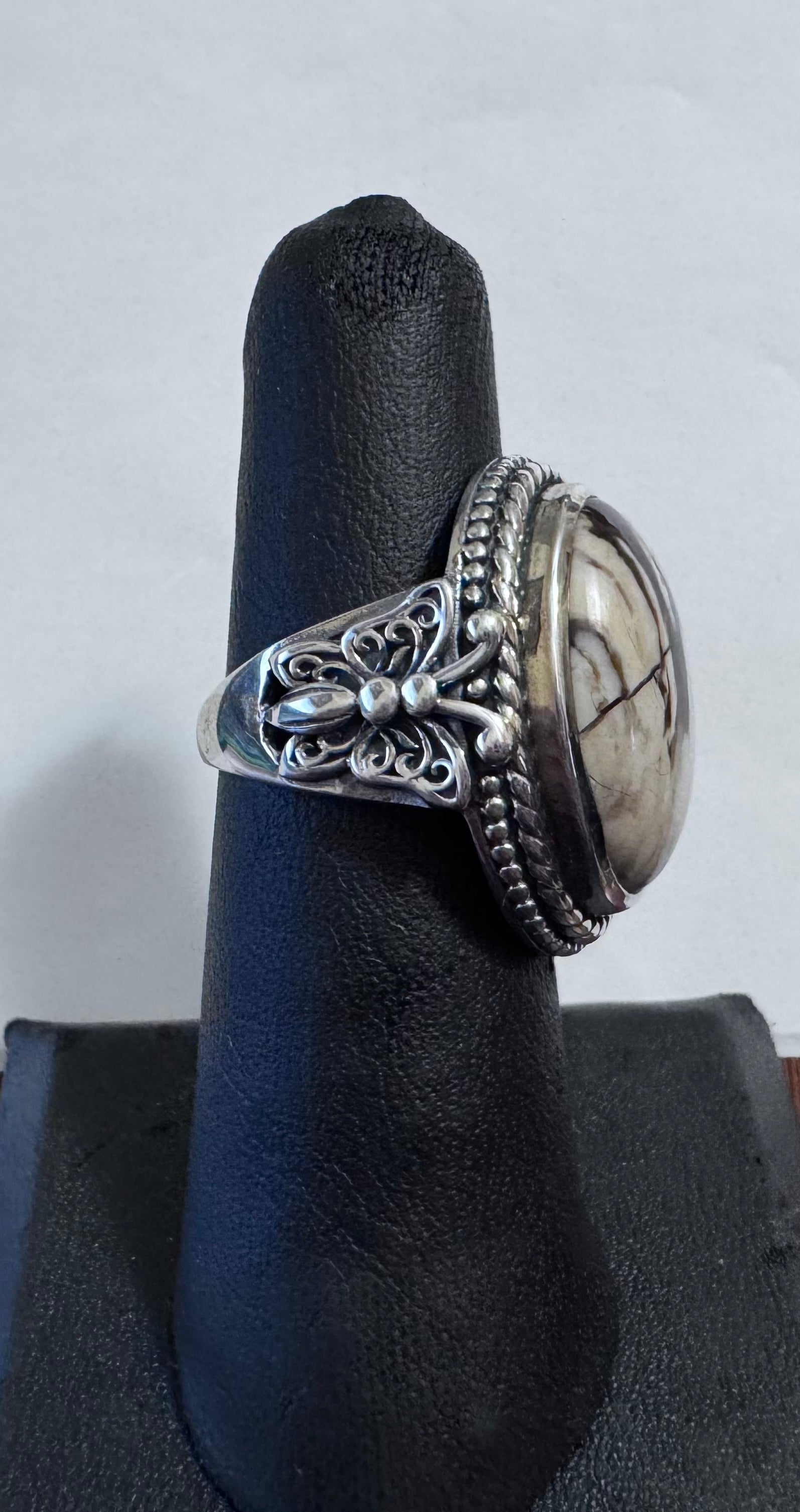 Sterling Silver Wild Horse Stone Ring for Women