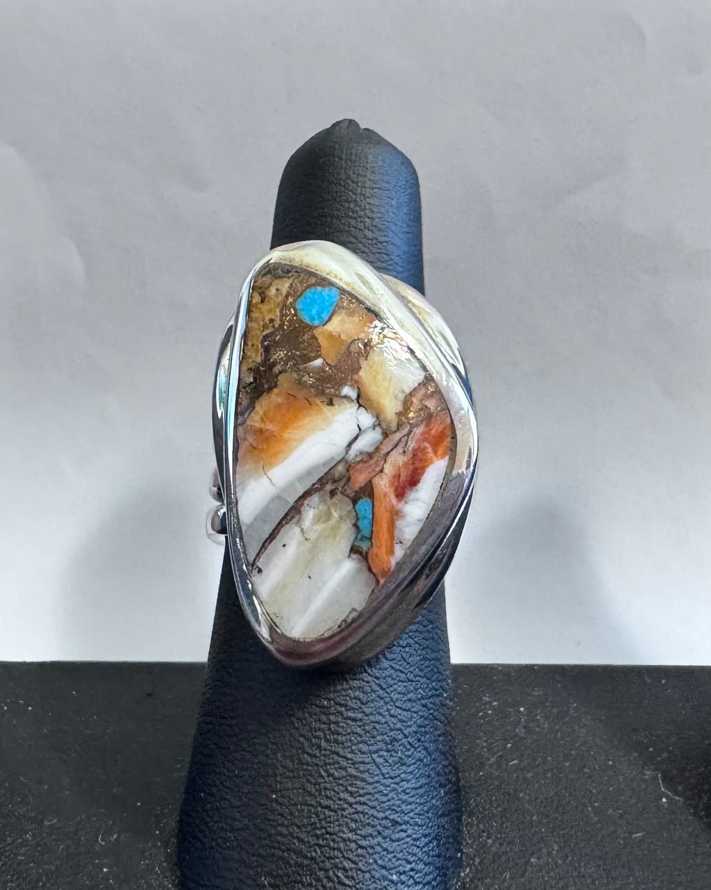 Sterling Silver Spiny Oyster Ring for Women