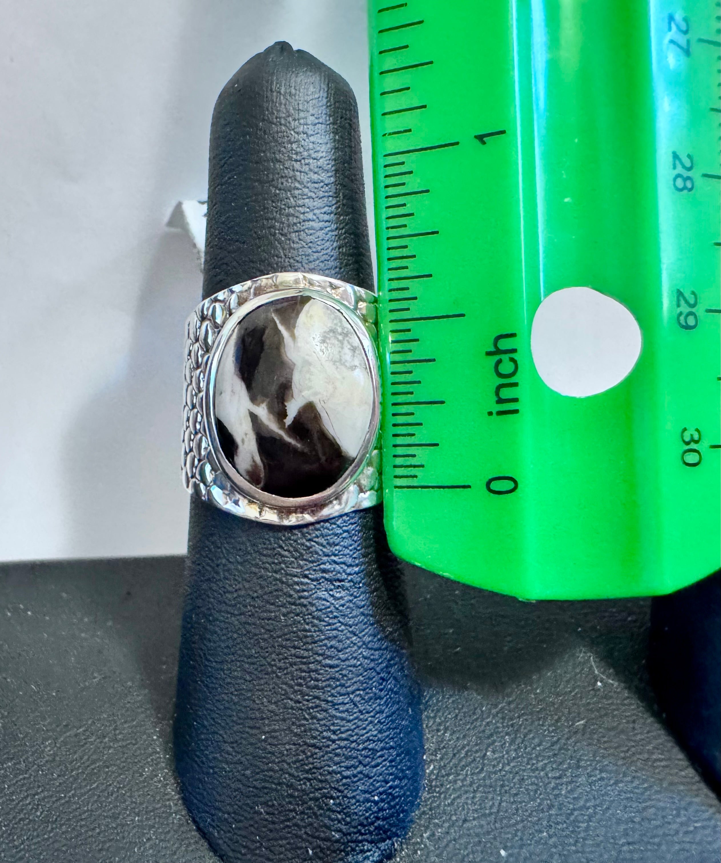 Sterling Silver Peanut Wood Jasper Ring for Women