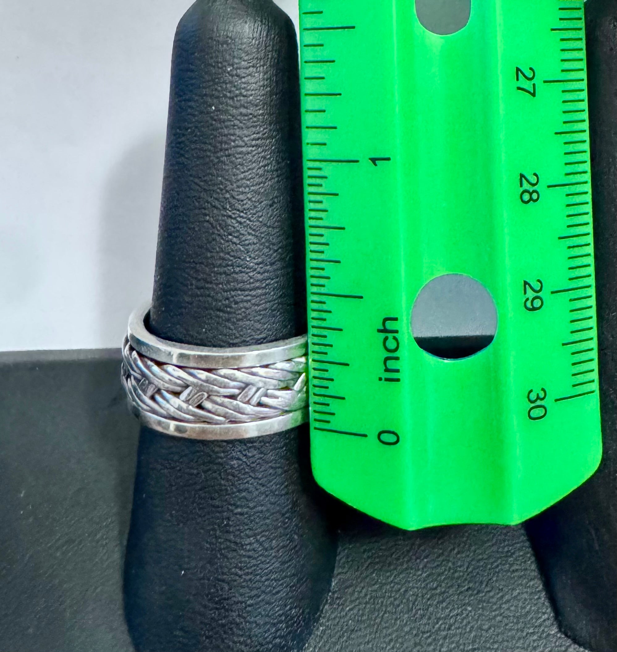 Sterling Silver Twisted Vine Spinner Ring/Worry Ring for Men