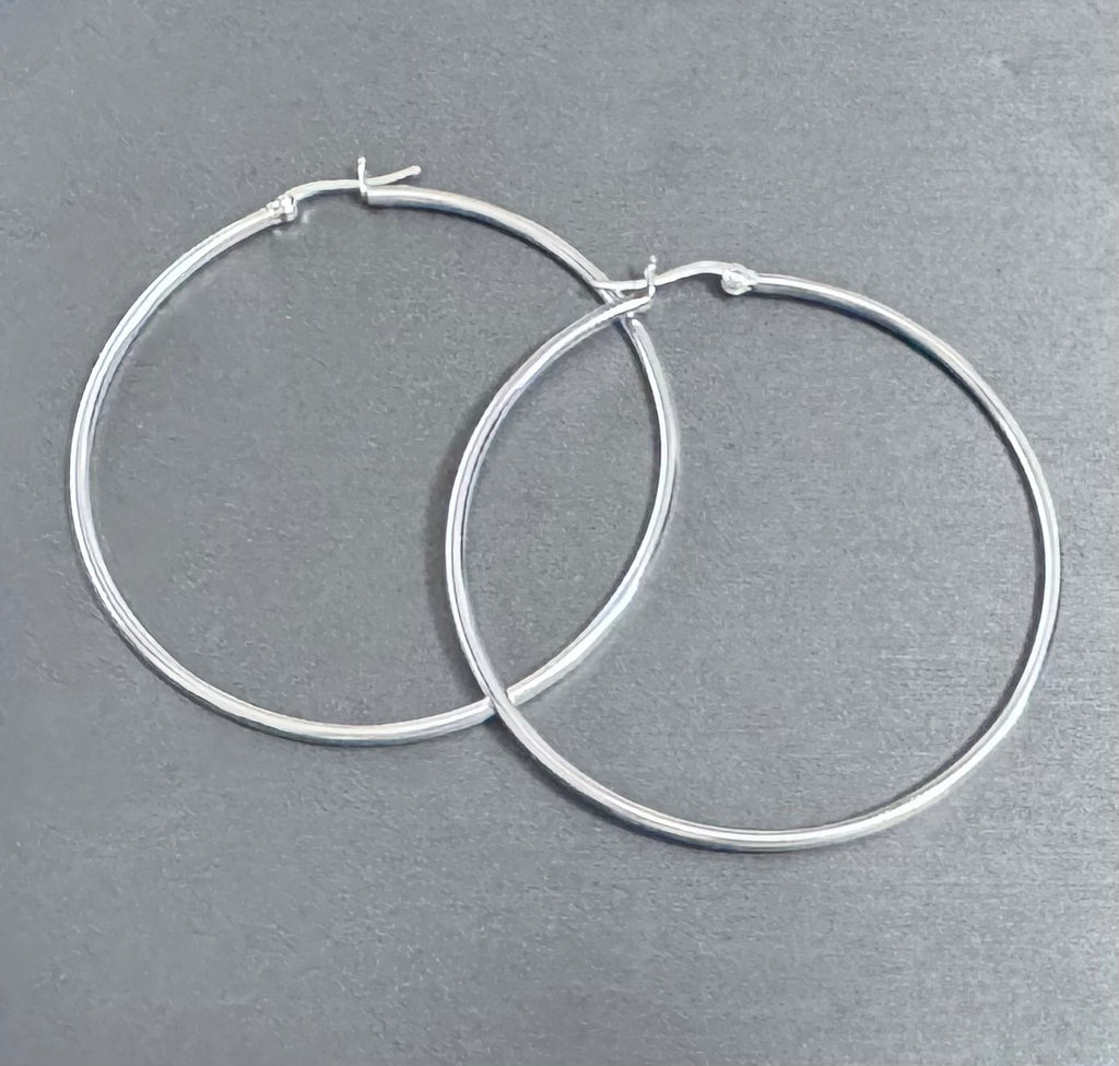 Sterling Silver Extra Large Hoops