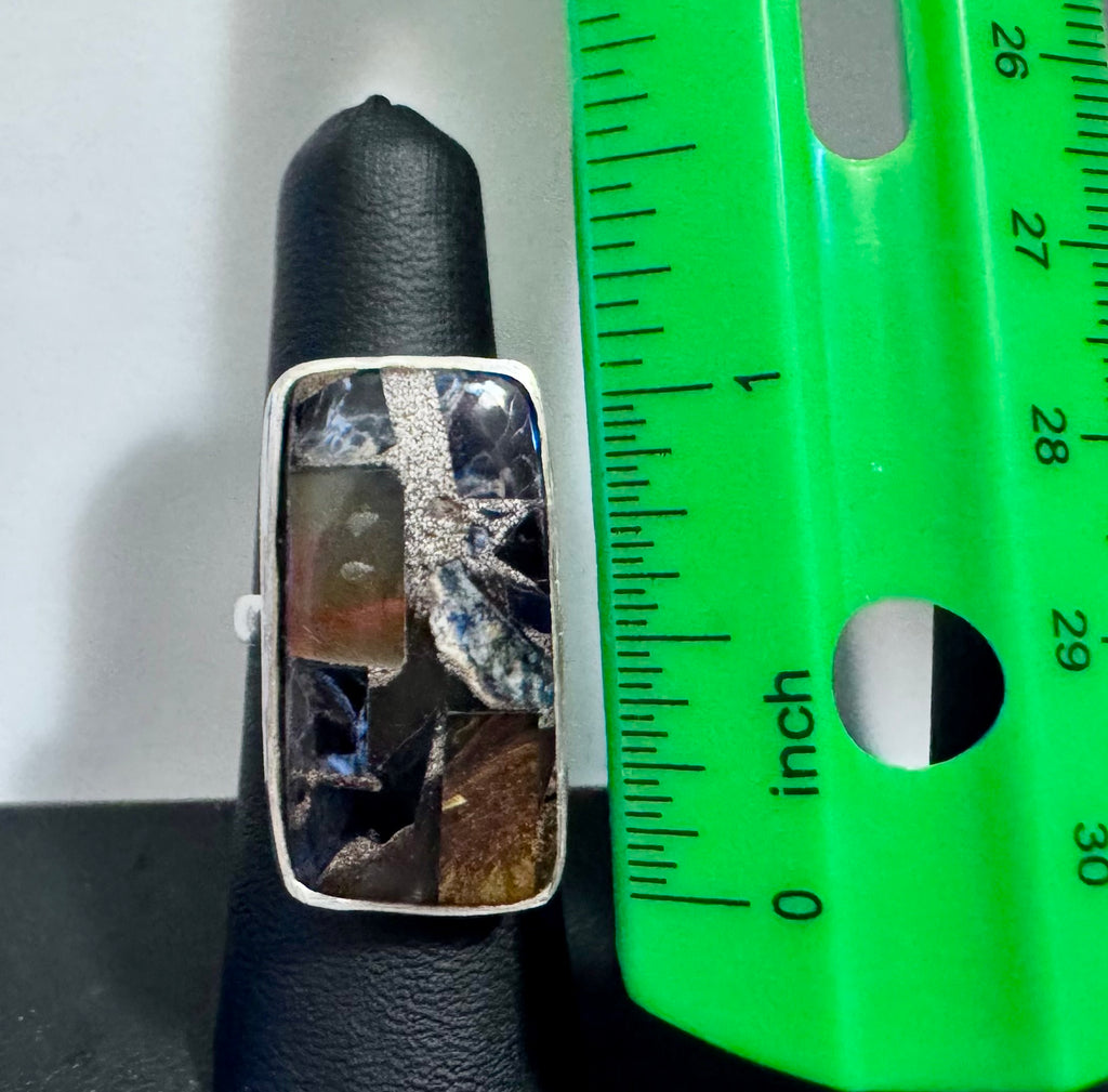 Size 7 Maligano Jasper and Sterling Silver Ring for Women