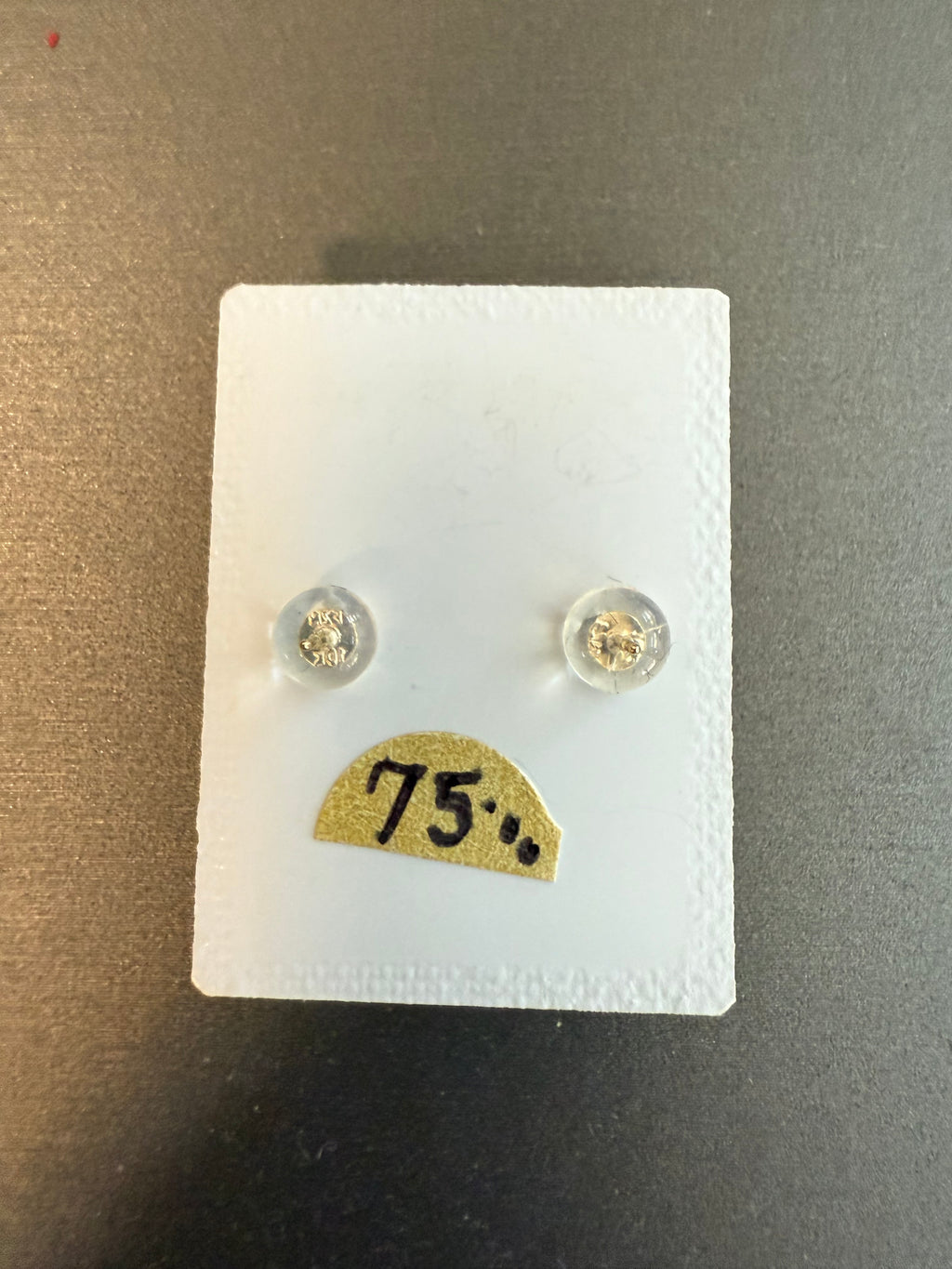 14k Gold .5 carat CZ Solitaire Earrings