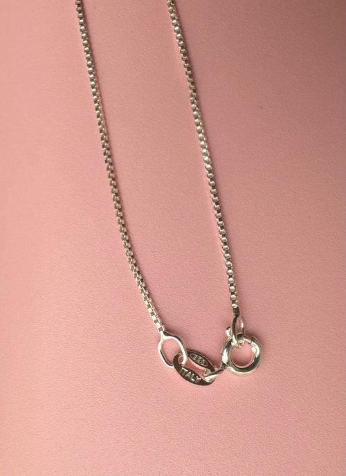 14" Sterling Silver 1mm Box Chain with Spring Ring Clasp