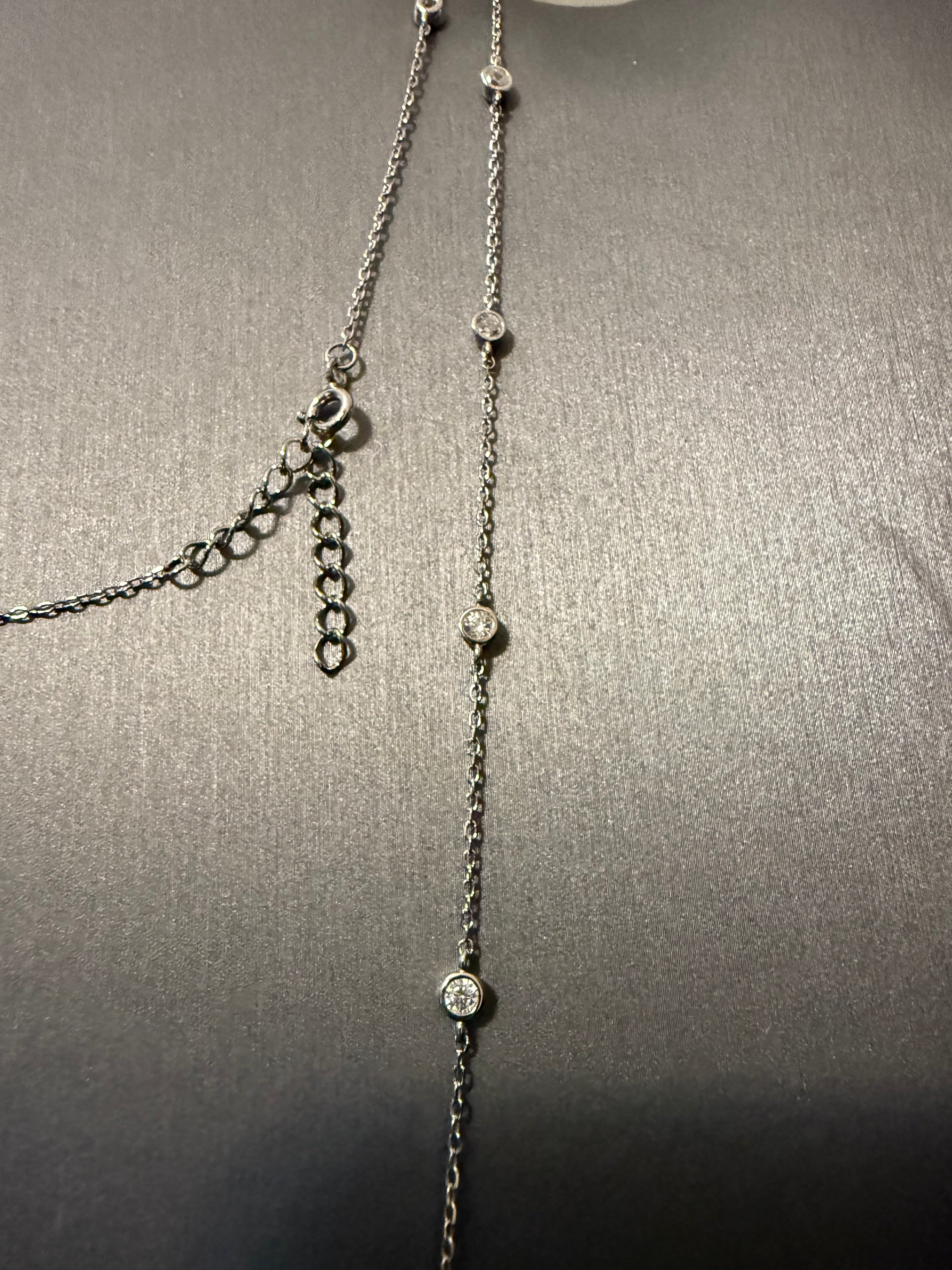 22" Sterling Silver CZ by the Yard