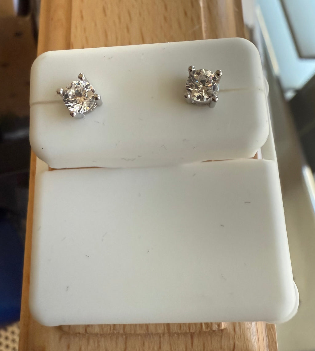 5mm Solitaire CZ Stud Earrings