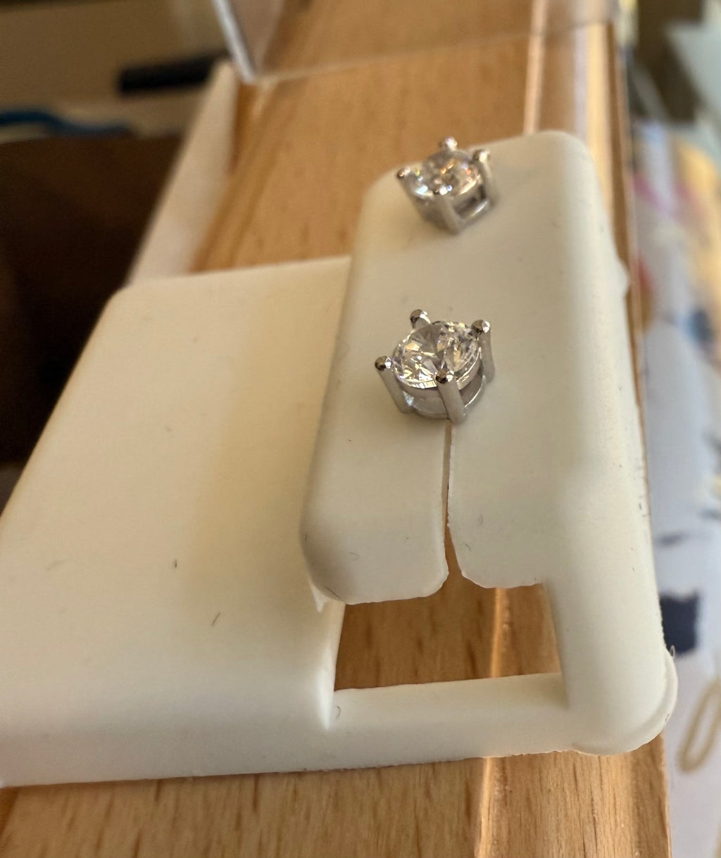 5mm Solitaire CZ Stud Earrings