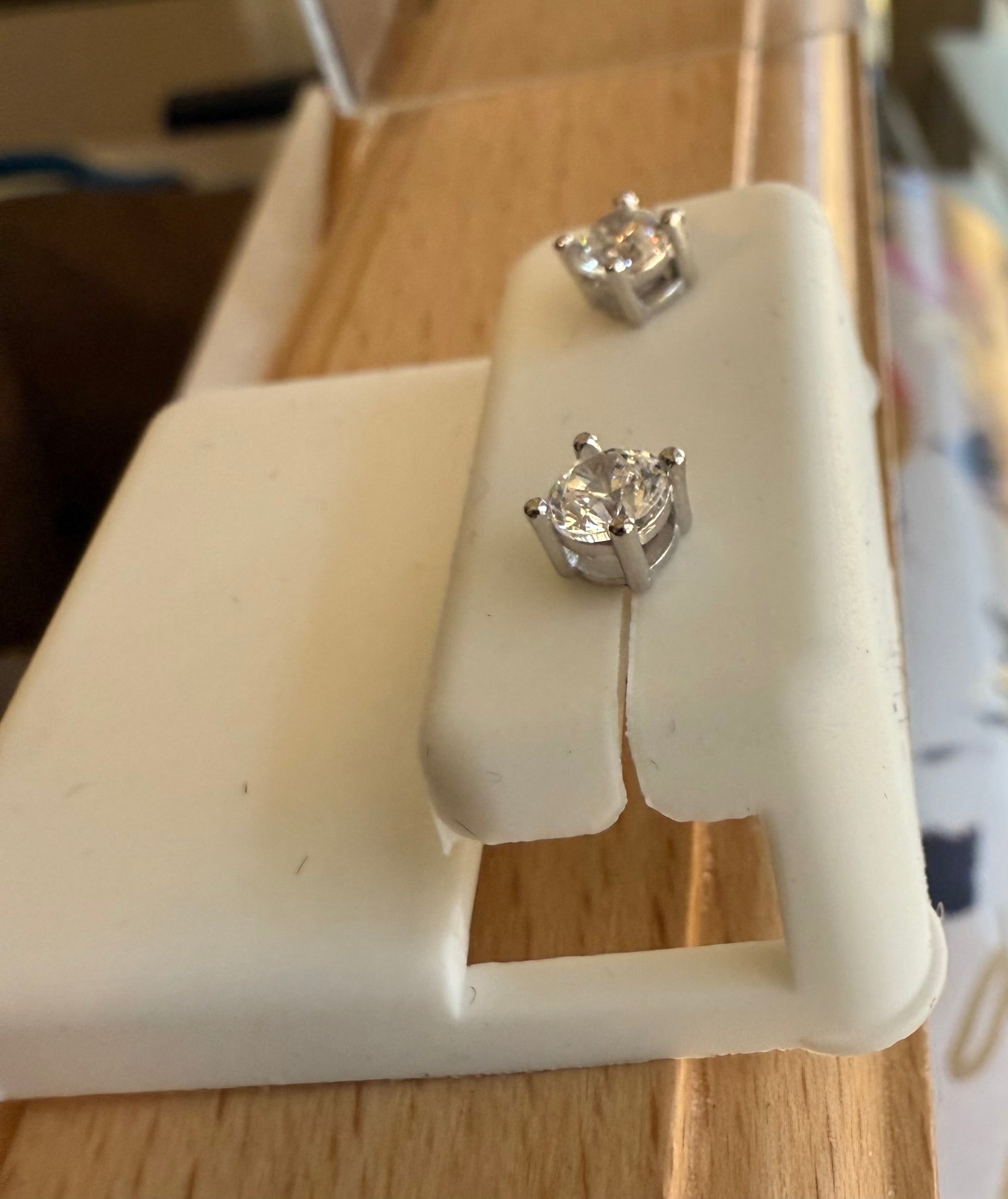 5mm Solitaire CZ Stud Earrings