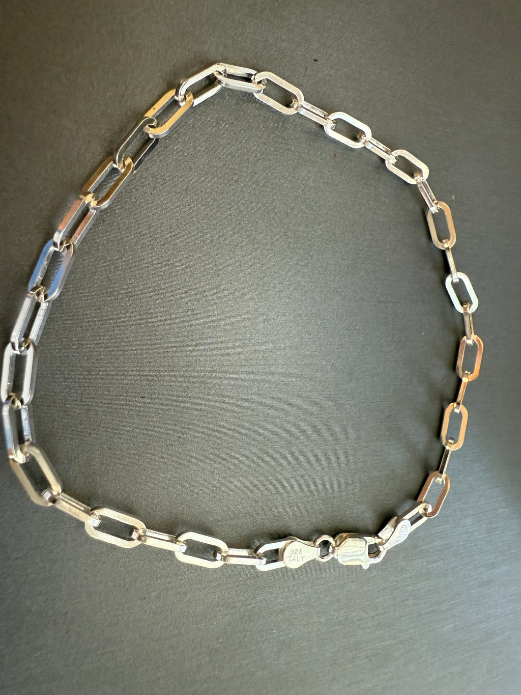 Sterling Silver 9" Paperclip Bracelet for Women