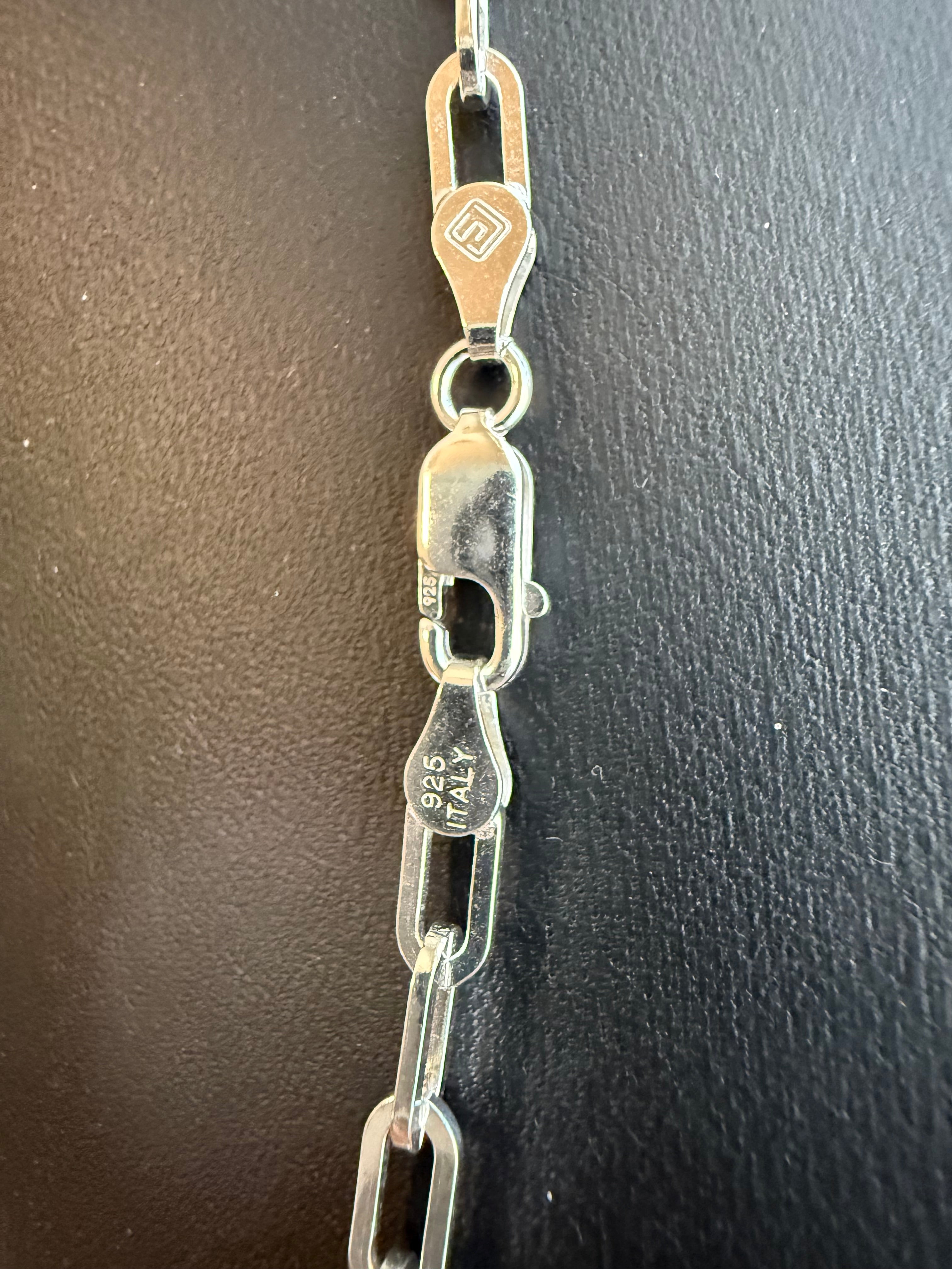 Sterling Silver 18" 5.1 mm Paperclip Chain for Women