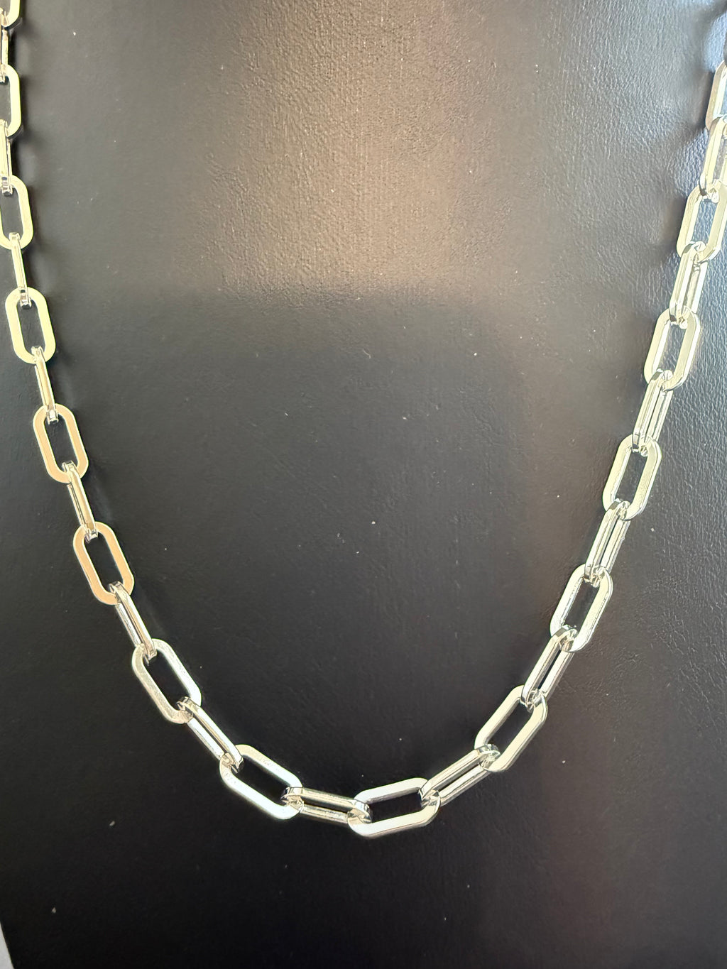 Sterling Silver 20" 5.1mm Paperclip Chain for Women