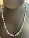Sterling Silver 18" 5.1 mm Paperclip Chain for Women