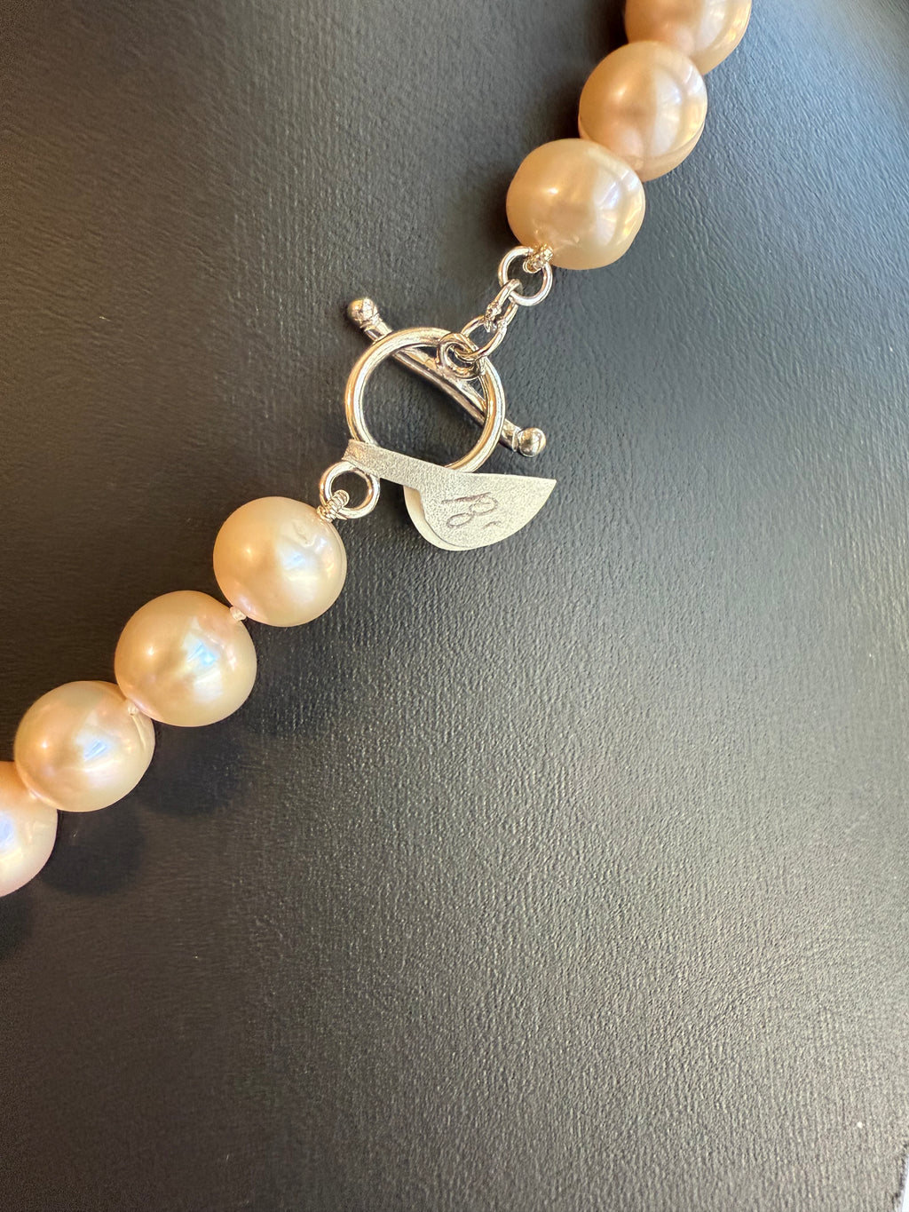 9mm Pink Cultured Pearl Necklace and 7mm Pink Pearl Stud Earrings Set