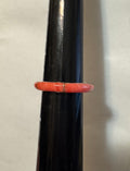 Sterling Silver Pink Coral Band Ring