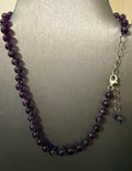 8mm Knotted Natural Purple Stone Choker
