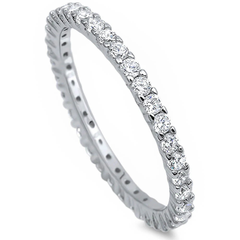 Sterling Silver CZ Band