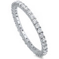 Sterling Silver CZ Band