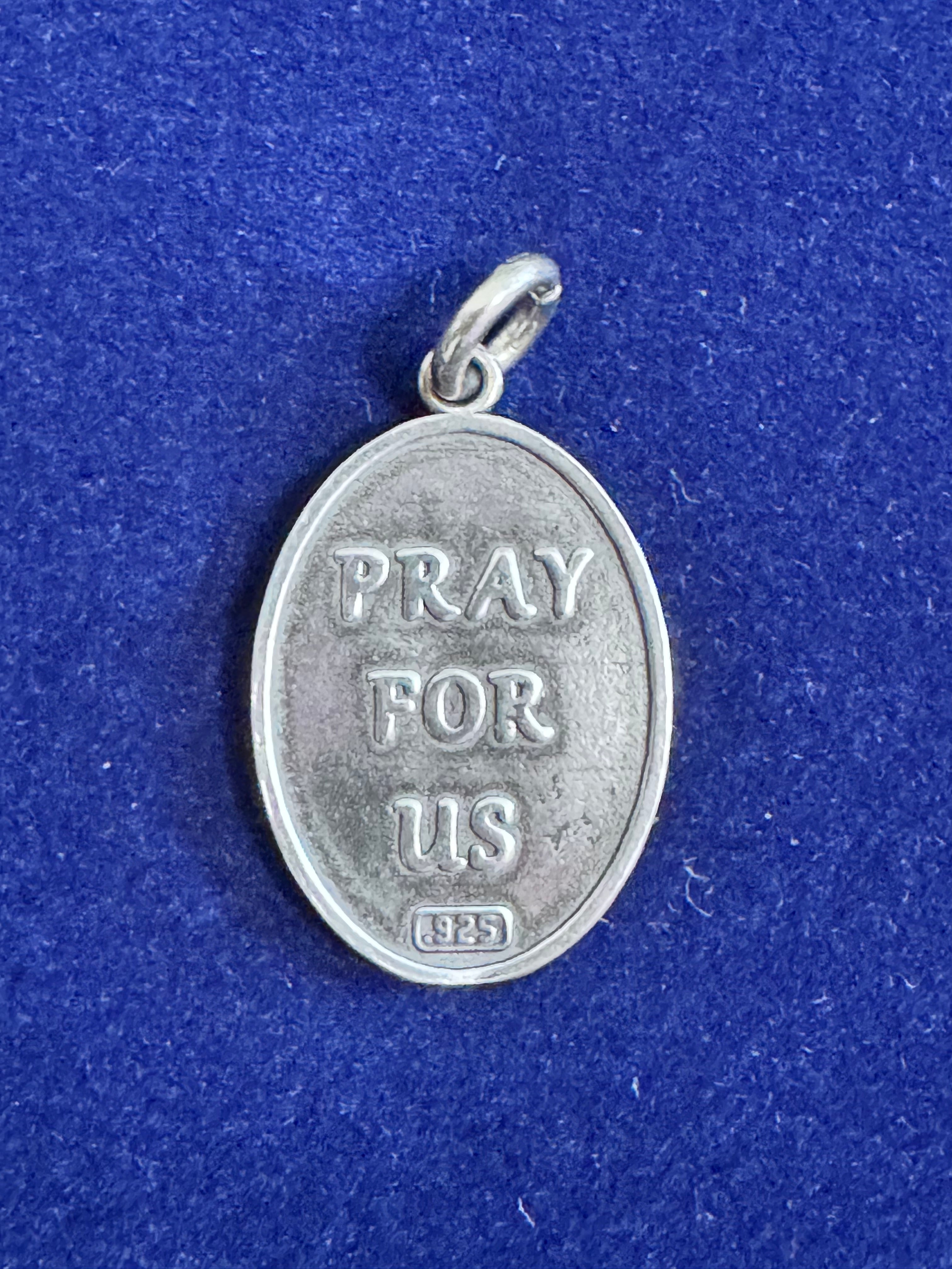 Sterling Silver St. Christopher/Pray for Us Pendant for Men and Women