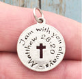 Sterling Silver Bible Verse Pendant Necklace for Men and Women on 18-inch Sterling Silver 1mm Box Chain