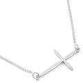 .5-inch Sterling Silver Cross in 16-inch Sterling Silver Box Chain Necklace